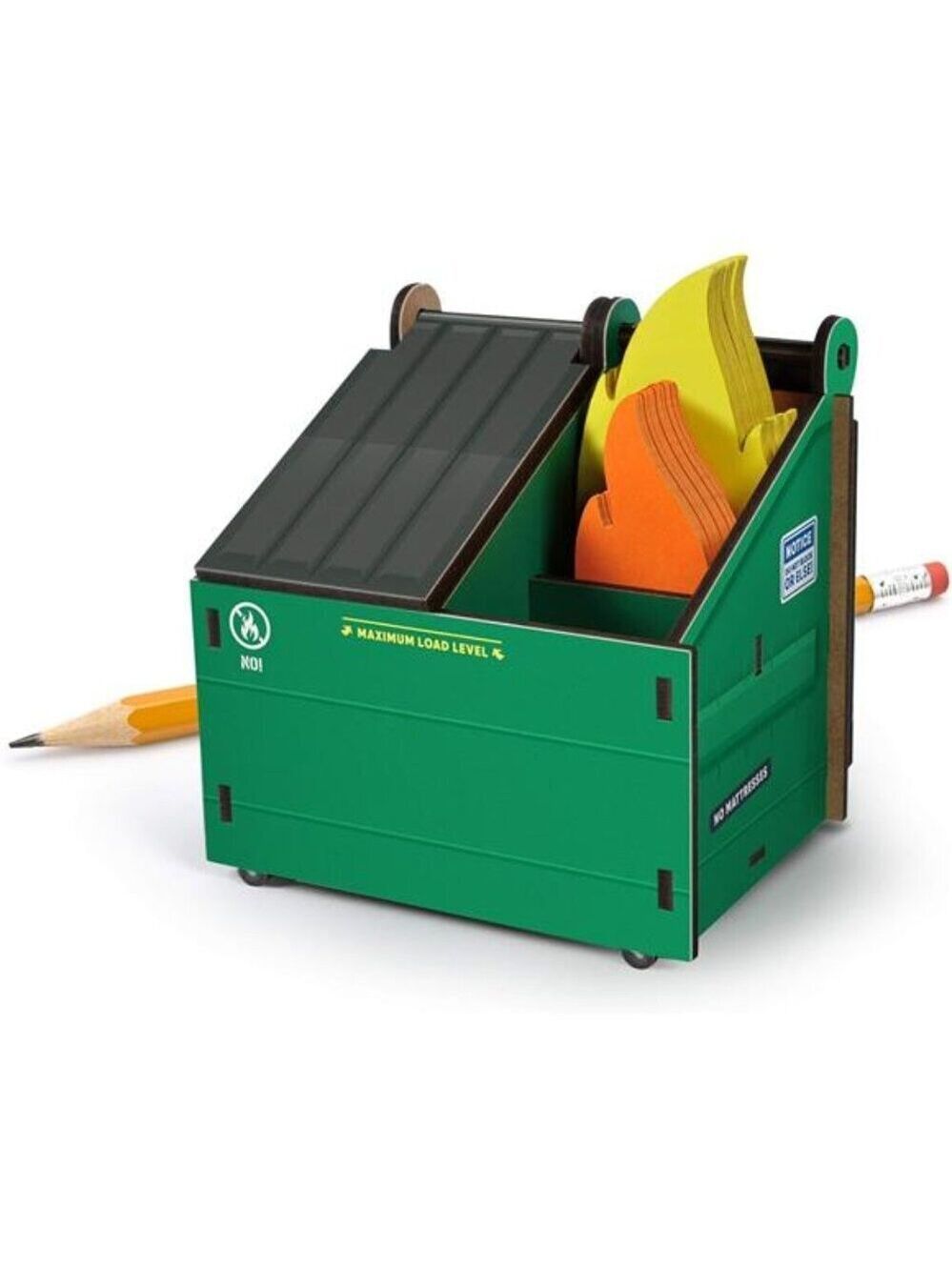 Dumpster Fire Pencil Holder Funny Desk Organizer Office Supplies Caddy Gift